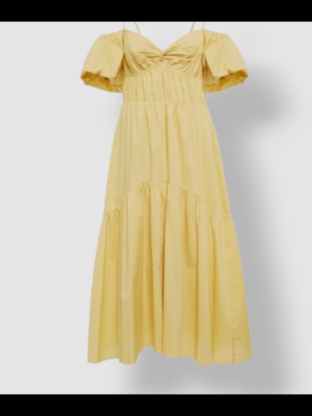 The Vince Draped Puff Sleeve Tiered Dress